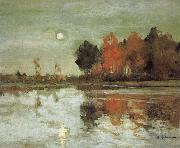 Isaac Ilich Levitan Twilight Moon-study oil painting reproduction